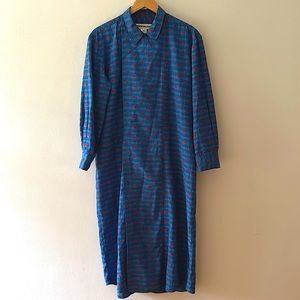 CARON CALLAHAN:red and blue convertible dress/duster (L)